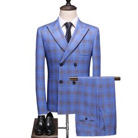 Mode plaid costumes costume de mariage printemps 5xl