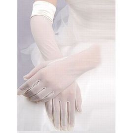 Spécial modestes gants tulle blanc mariée