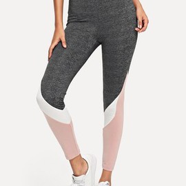 Legging chiné avec blocs unique de couleurs