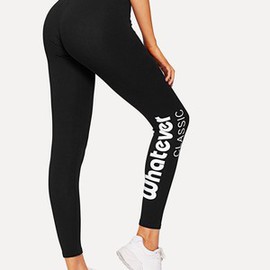 Legging imprimé séduisant lettre joli