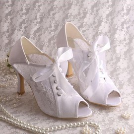 Chaussures de mariage tendance taille réelle du talon 3.15 pouce (8cm) eté talons hauts