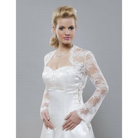 Splendide modeste white lace bolero dentelle hem