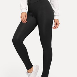 Legging voyant unicolore à taille élastique