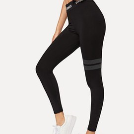 Legging taille haute distinctif avec imprimé