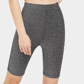 Short unicolore brillant cycliste taille élastique