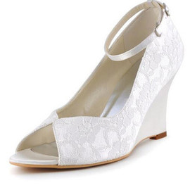 Chaussures de mariage formel taille réelle du talon 3.15 pouce (8cm) compensées automne
