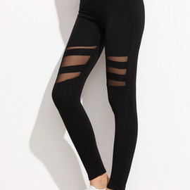 Leggings magnifique noir en mesh exquis