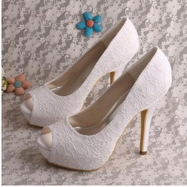 Chaussures de mariage hauteur de plateforme 0.98 pouce (2.5cm) plates-formes talons hauts dramatique