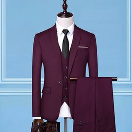 Vin rouge affaires formelle décontracté costume mariage homme