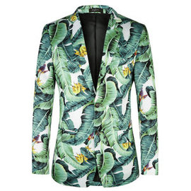 Motif mode imprimé hommes floral costume blazers