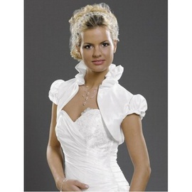 Chic taffetas volants bolero blanc divin