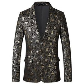 De bal hommes nouveauté slim fit blazer imprimé blazer