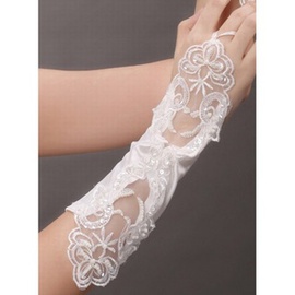 Taffetas élégantes gants blanc moderne de mariée spécial