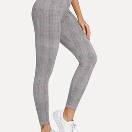 Legging taille haute junoesque à carreaux