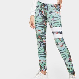 Legging avec imprimé skinny floral rayé