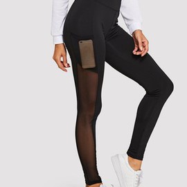 Legging unicolore mode transparent