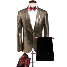 Pantalon fête châle hommes costumes de mariage blazer