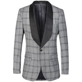 Classique hommes costume designer hommes blazer plaid costume