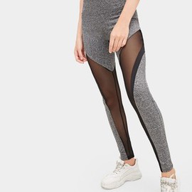 Legging avec pièces transparentes chiné