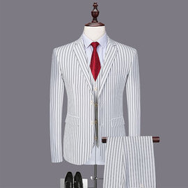 Hommes costumes blanc marié slim fit mariage robe costume hommes