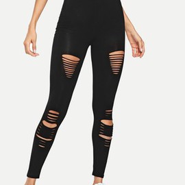 Legging unicolore grosses soldes déchiré