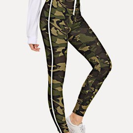 Legging et cordon imprimé militaire avec ruban