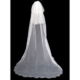 Élégant | modeste luxe pinceau train voile de la mariée joli