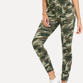 Legging camouflage avec imprimé taille haute