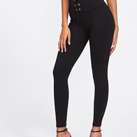 Legging avec lacets taille haut