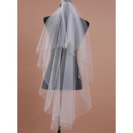 Excellent chic simple | moderne court voile de mariage