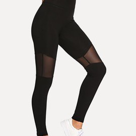 Legging avec pièces transparentes moulant