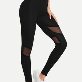 Legging avec pièces transparentes éblouissant