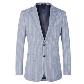 Slim fit costume blazer homme rayé blazers costume pour mariage