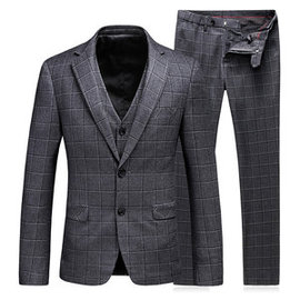 Hommes costumes slim fit élégant 3 pièces hommes réunion