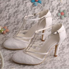 Chaussures de mariage talons hauts romantique taille réelle du talon 3.15 pouce (8cm) automne