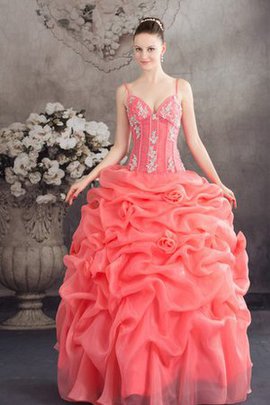 Robe de quinceanera bretelles spaghetti de lotus de mode de bal appliques