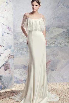 Robe de mariée nature avec chiffon avec fronce en plage avec gradins