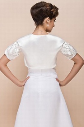 Taffetas blanc chic | moderne avec bowknot bolero incroyable - photo 2