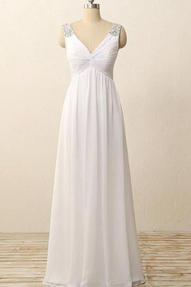 Robe de mariée sage informel salle interne longueur au ras du sol avec perle