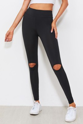 Leggings genou merveilleux découpé