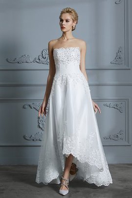 Robe de mariée en tulle grosses soldes de col en cœur asymétrique a-ligne