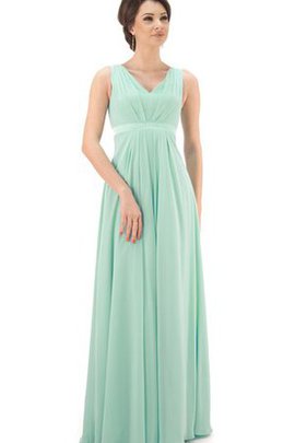 Robe demoiselle d'honneur luxueux chic de col en v ceinture avec chiffon