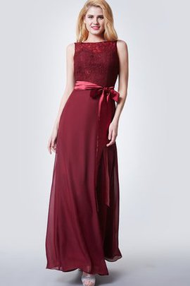 Robe demoiselle d'honneur facile avec zip ligne a avec chiffon ceinture en étoffe