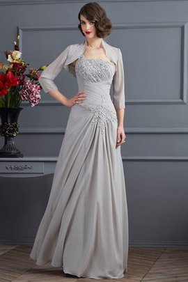 Robe mère de mariée longue jusqu'au sol ligne a d'épaule asymétrique appliques