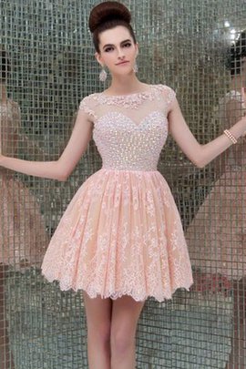 Robe fête de la rentrée à la mode de princesse a-ligne encolure ronde avec perle