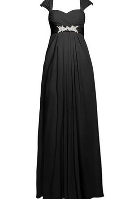 Robe mère de mariée plissage en satin col en forme de cœur avec manche courte ligne a