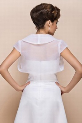 Noble organza blanc chic | moderne bolero simple - photo 2