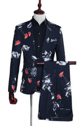 Mariage costume homme noir hommes hommes floral