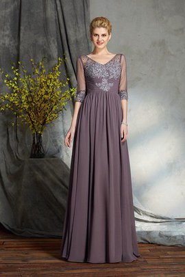 Robe mère de mariée longue fermeutre eclair manche nulle ligne a de princesse