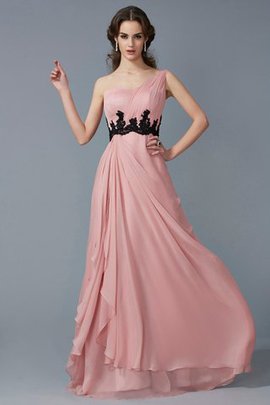 Robe de soirée fermeutre eclair decoration en fleur avec perle de princesse a-ligne